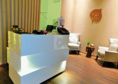 Front Desk Of White N Bright Spa And Salon In Thane at White N Bright Spa in Thane
